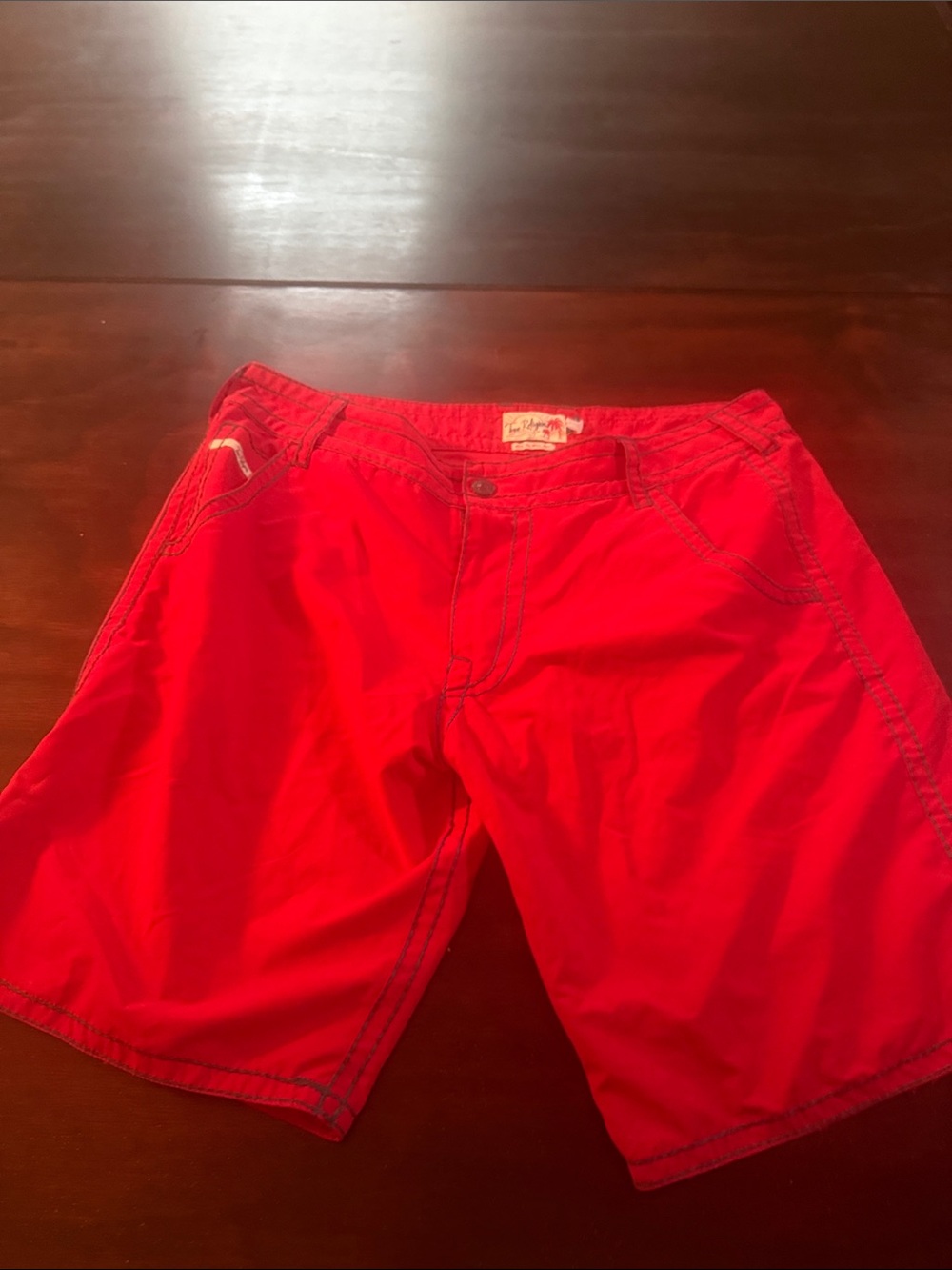True Religion Men's Bright Red Swim Board Shorts